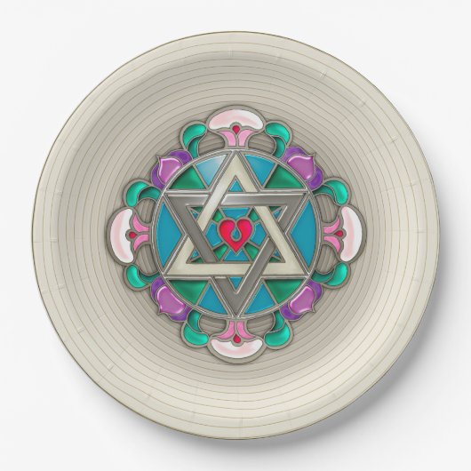 Assiettes En Carton Étoile de jardin (Devant)