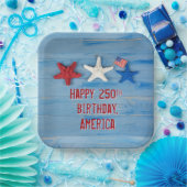 Assiettes En Carton Étoile de mer pour le 250e anniversaire de l'Améri (Fête)