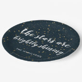 Assiettes En Carton Étoile de Noël | Brillant (Angle)