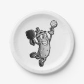 Assiettes En Carton Étoile de Pickleball (Devant)