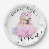 Assiettes En Carton Étoile pour animaux | Pawty Photo Animal Dog Anniv (Devant)