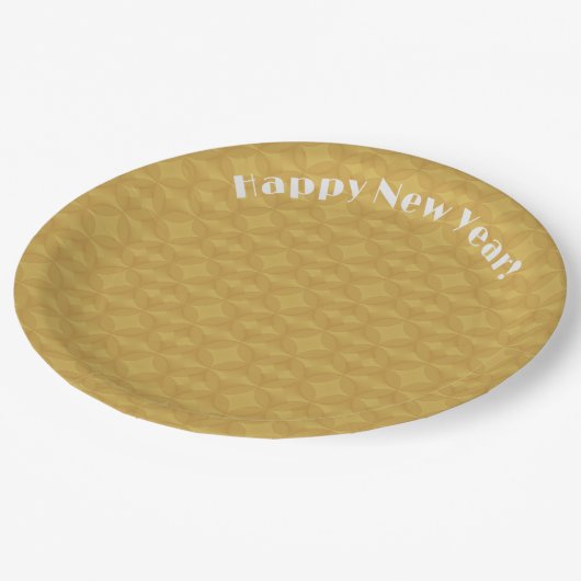 Assiettes En Carton Étoile rétro en Plaques de papier jaune circulaire (Angle)