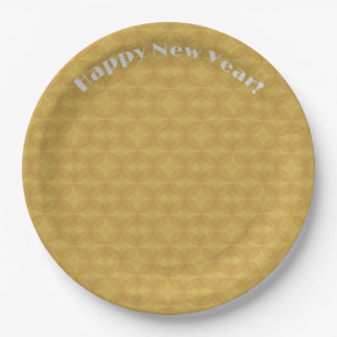 Assiettes En Carton Étoile rétro en Plaques de papier jaune circulaire