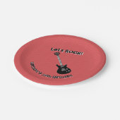 Assiettes En Carton Étoile rock guitare (Angle)