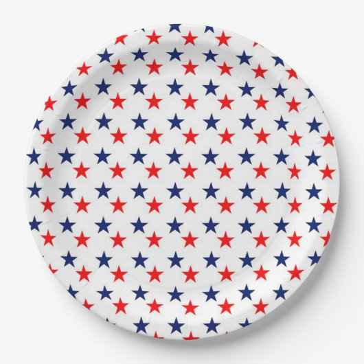 Assiettes En Carton Étoiles (Devant)
