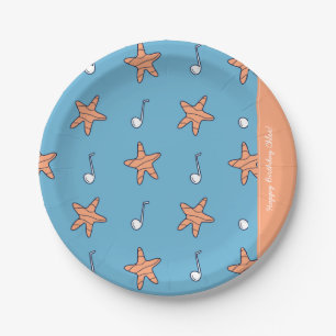 Assiettes En Carton Etoiles balnéaires et notes de musique Joyeux anni