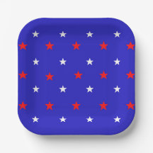 Étoiles blanches et rouges - Motif étoilé