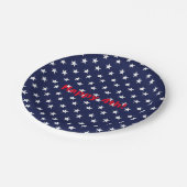 Assiettes En Carton Étoiles Bleues et Blancs 4 juillet Plaques Papier (Angle)