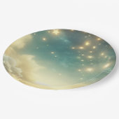 Assiettes En Carton Étoiles célestes brillantes étoile ciel d'annivers (Angle)