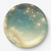 Assiettes En Carton Étoiles célestes brillantes étoile ciel d'annivers (Devant)