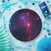 Assiettes En Carton Étoiles cosmiques et nébuleuse (Fête)