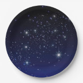 ASSIETTES EN CARTON ÉTOILES DANS L'ESPACE (Devant)