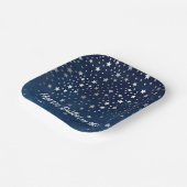 Assiettes En Carton Étoiles d'argent en chute personnalisée (Angulaire)