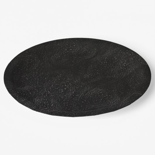 Assiettes En Carton Étoiles d'astronomie spatiale noire cool (Angle)