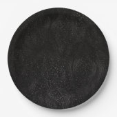 Assiettes En Carton Étoiles d'astronomie spatiale noire cool (Devant)