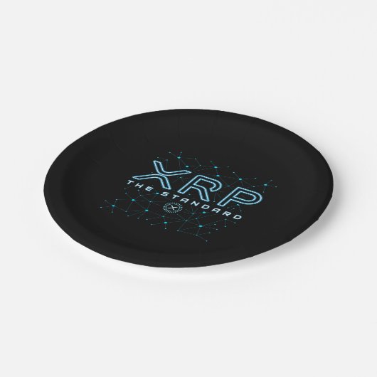Assiettes En Carton Étoiles de chiffrement XRP Cryptodevise XRPL Block (Angle)