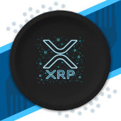 Assiettes En Carton Étoiles de chiffrement XRP Cryptomonnaie XRPL Bloc