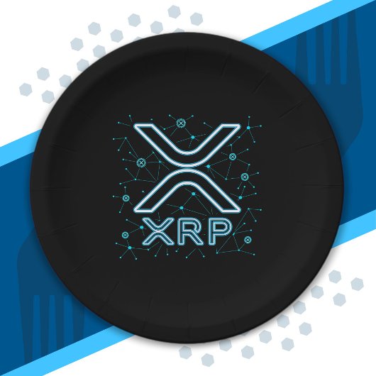 Assiettes En Carton Étoiles de chiffrement XRP Cryptomonnaie XRPL Bloc