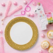 Assiettes En Carton Étoiles de l'or moderne et festif (Fête)