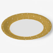 Assiettes En Carton Étoiles de l'or moderne et festif (Angle)