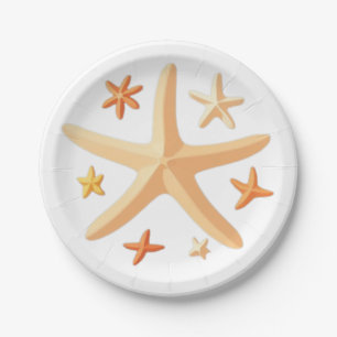 Assiettes En Carton Étoiles de mer et les petites