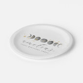 Assiettes En Carton Étoiles d'or des phases de lune (Angle)