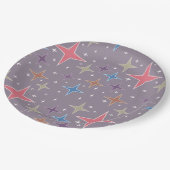 Assiettes En Carton Étoiles du Moyen-siècle de l'âge atomique (Angle)