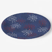 Assiettes En Carton Etoiles et feux d'artifice : Fête de l'Indépendanc (Angle)