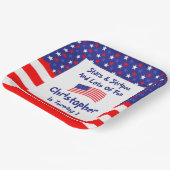 Assiettes En Carton Étoiles et rayures 1er anniversaire (Angulaire)