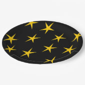 ASSIETTES EN CARTON ÉTOILES JAUNES (Angle)