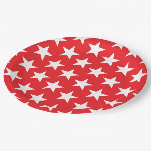 Assiettes En Carton Étoiles Motif 12 (Angle)