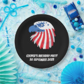 Assiettes En Carton Etoiles & Stripes Bald Eagle. Nom/message de la Pe (Fête)