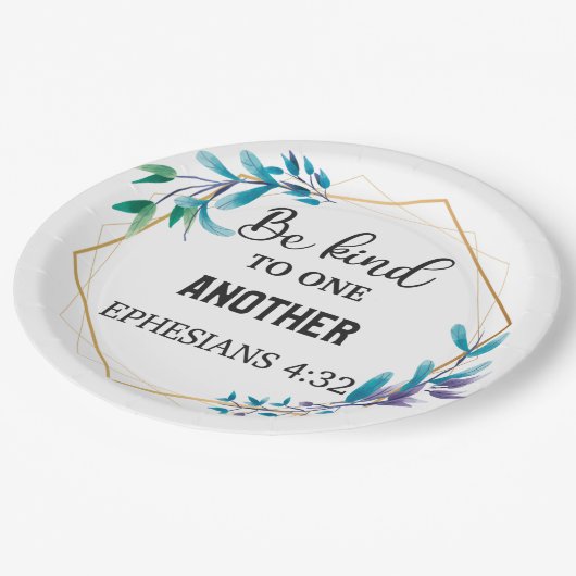 Assiettes En Carton Être gentil les uns envers les autres (Angle)