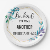 Assiettes En Carton Être gentil les uns envers les autres (Devant)