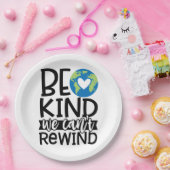 Assiettes En Carton Être gentil Nous ne pouvons pas rembobiner le coeu (Fête)