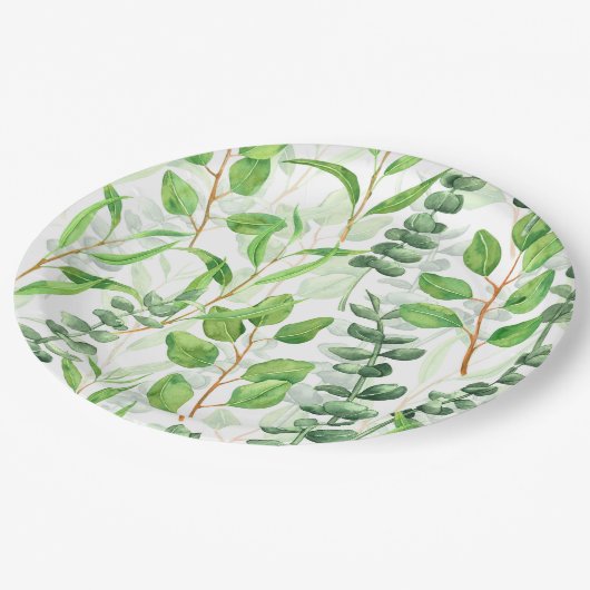 Assiettes En Carton Eucalyptus (Angle)