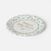 Assiettes En Carton Eucalyptus Baby shower Verdure Botanique (Angle)