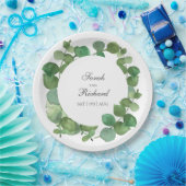 Assiettes En Carton Eucalyptus Boho Verdure Floral (Fête)