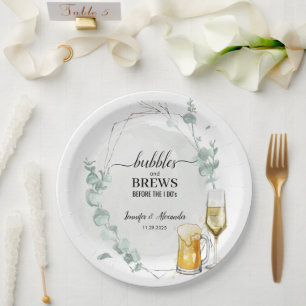 Assiettes En Carton Eucalyptus bulles & brasseries