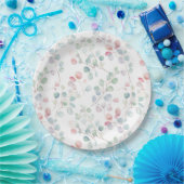 Assiettes En Carton Éucalyptus coloré (Fête)