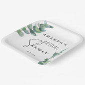 Assiettes En Carton Eucalyptus - douche nuptiale (Angulaire)