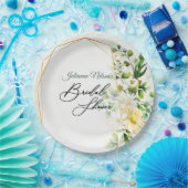 Assiettes En Carton Eucalyptus et marguerites Plaque en papier (Fête)