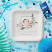 Assiettes En Carton Eucalyptus Fern Foliage Photo Première Communion S (Fête)