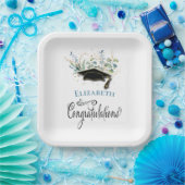 Assiettes En Carton Eucalyptus Gold Félicitations Parti de Graduation (Fête)