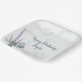 Assiettes En Carton Eucalyptus Lavender Botanique fête d'anniversaire (Angulaire)