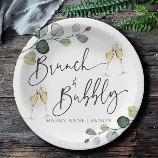 Assiettes En Carton Eucalyptus minimum Brunch et bulle