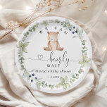 Assiettes En Carton Eucalyptus on peut attendre baby shower<br><div class="desc">Eucalyptus nous pouvons être hâte d'attendre baby shower Plaques Papier Les articles correspondants sont disponibles.</div>