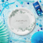 Assiettes En Carton Eucalyptus rustique (Fête)