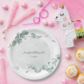 Assiettes En Carton Eucalyptus rustique (Fête)