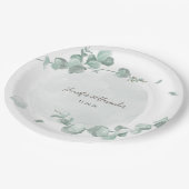 Assiettes En Carton Eucalyptus rustique (Angle)